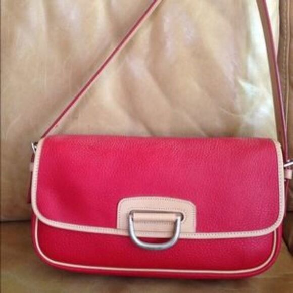 Dooney and Bourke  red and tan handbag. Never worn - Picture 1 of 3